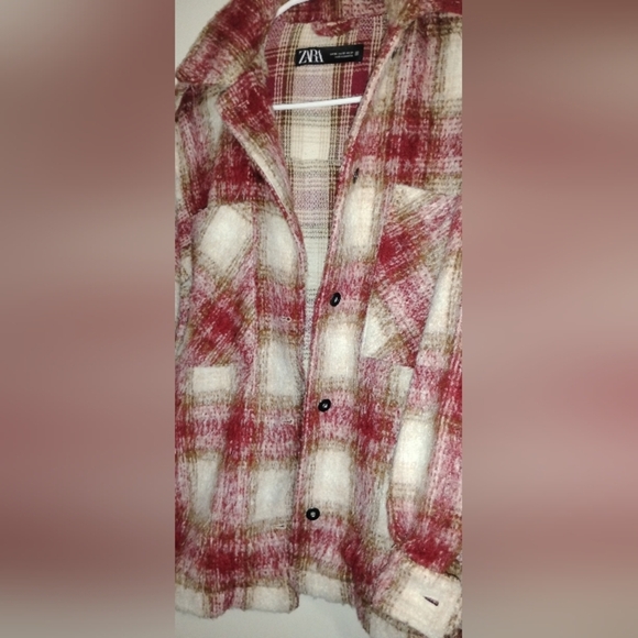 Plaid red shacket by zara size XS - Picture 5 of 13
